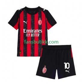 Fotballdrakt AC Milan Rafael Leao 10 Barn Hjemmetrøye 2025-2026 Kortermet